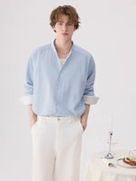 Relaxed Linen Long-Sleeve Button Shirt 4