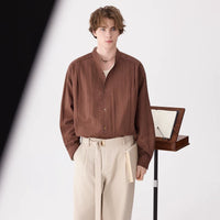 Relaxed Linen Long-Sleeve Button Shirt