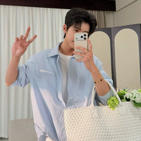 Relaxed Long Sleeve Button Down Shirt