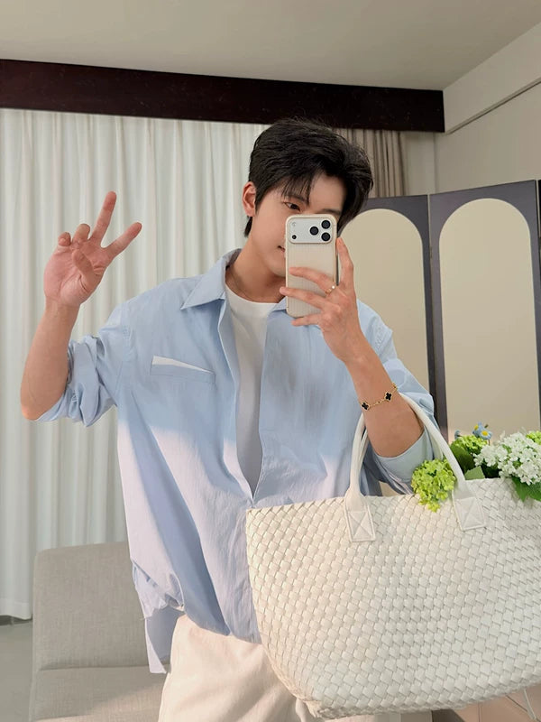 Relaxed Long Sleeve Button Down Shirt 1