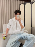 Relaxed Long Sleeve Button Down Shirt 3