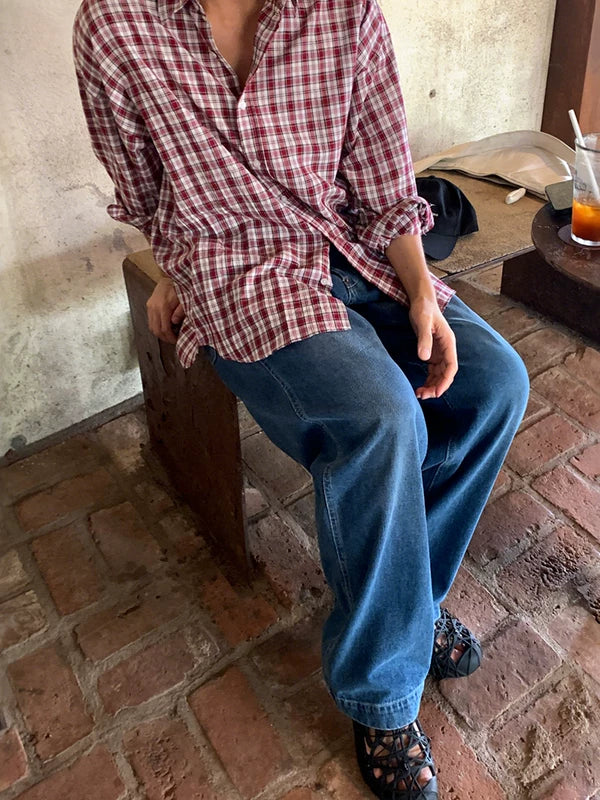 Relaxed Plaid Long Sleeve Casual Shirt 4