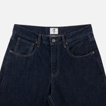 Relaxed Straight Leg Raw Denim Pants 3