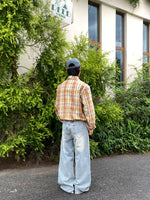 Relaxed Wide Leg Distressed Denim Pants 3