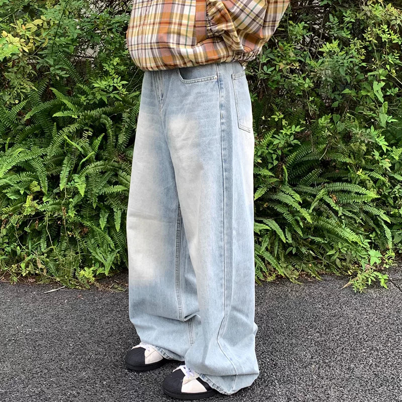 6106237011490,6106237011491,6106237011492,6106237011493,6106237011494,6106237011495, Relaxed Wide Leg Distressed Denim Pants