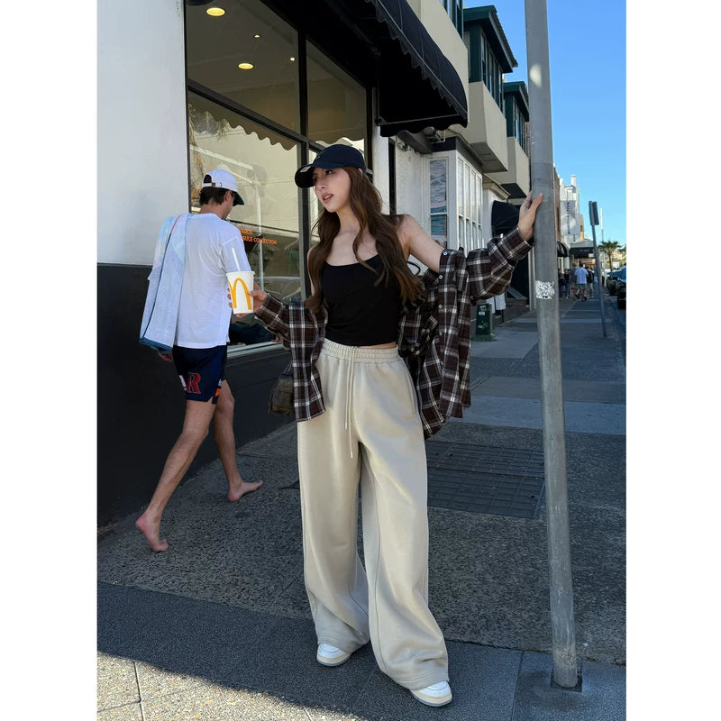 Relaxed Wide-Leg Knit Sweatpants Pants 2