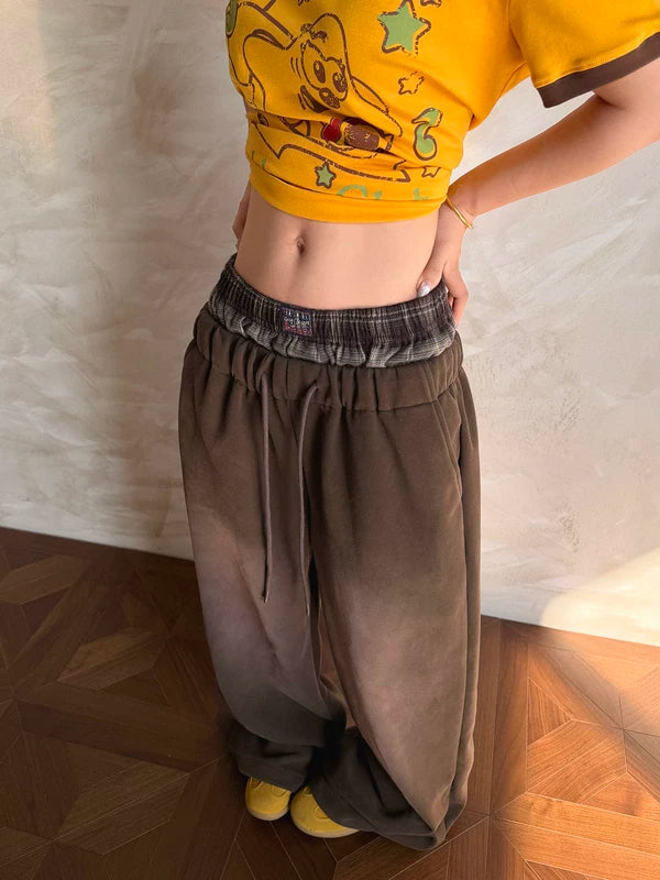 Relaxed Wide-Leg Logo Sweatpants Pants 4