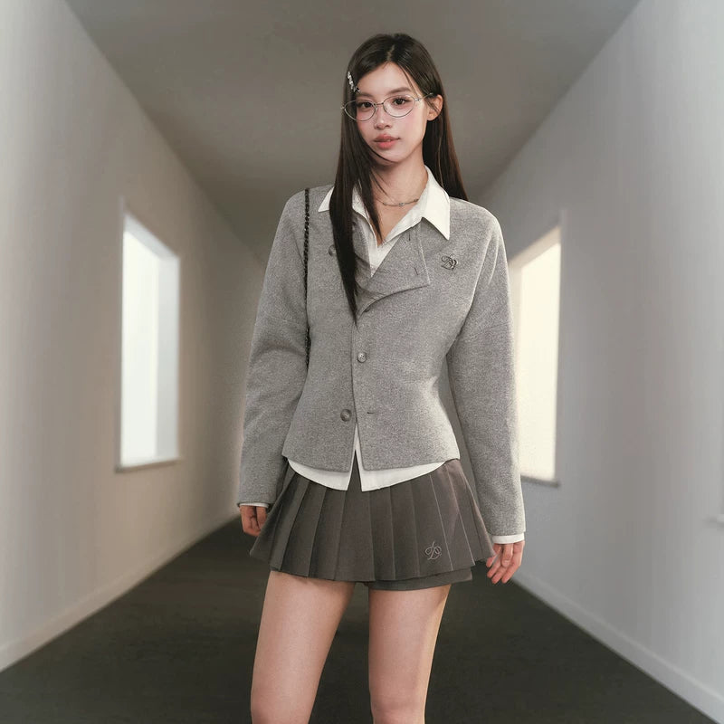 Relaxed Wool Deconstructed Cardigan Jacket 2