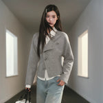 Relaxed Wool Deconstructed Cardigan Jacket 3