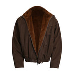 Retro Button-Down Faux Fur Flight Jacket 5