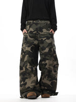 Retro Camo Wide Leg Cargo Pants 2