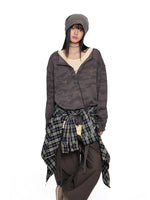 Retro Camouflage V-Neck Long Sleeve Top 2