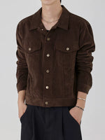 Retro Corduroy Button-Front Work Jacket 3