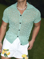 Retro Diamond Plaid Knit Button Sweater 3