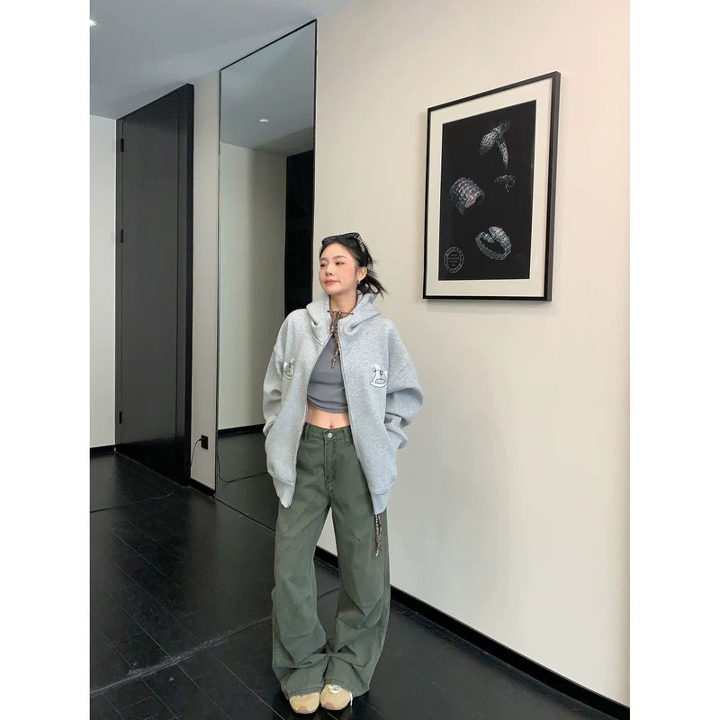 Retro Distressed Straight-Leg Cargo Pants 5