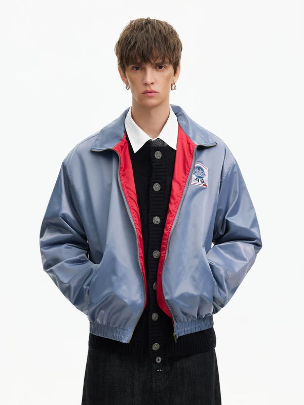 Retro Embroidered Appliqué Zip Jacket 2