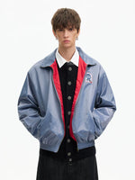 Retro Embroidered Appliqué Zip Jacket 2