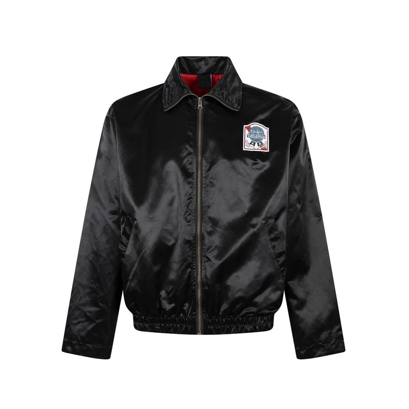 6025387252316,6025387252317,6025387252318, Retro Embroidered Appliqué Zip Jacket