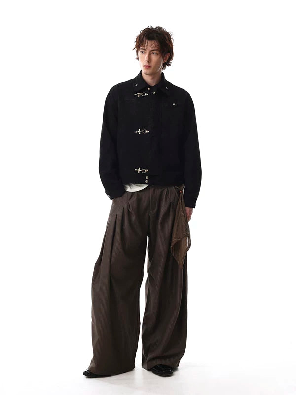 Retro Embroidered Toggle Button Lapel Jacket 4