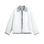 1627207:28320,5996352285001,1627207:28320,5996352285002,1627207:28320,5996352285003,1627207:28320,6161558588000,5996352285001,5996352285002,5996352285003,6161558588000, Retro Faux Two-Piece Lapel Jacket