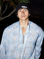 Retro Floral Deep V-Neck Tassel Shirt 3