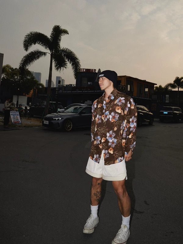 Retro Floral Long-Sleeve Button-Up Shirt 2