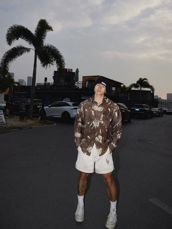 Retro Floral Print Long Sleeve Shirt 2