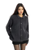 1627207:3232478,6006084656661,1627207:3232478,6006084656660,1627207:3232478,6006084656658,1627207:3232478,6006084656659,6006084656661,6006084656660,6006084656658,6006084656659, Retro Fuzzy Mohair Button Cardigan Sweater