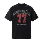 6036185552282,6036185552283,6036185552284,6036185552285, Retro Graphic 77 Cotton Short-Sleeve T-Shirt