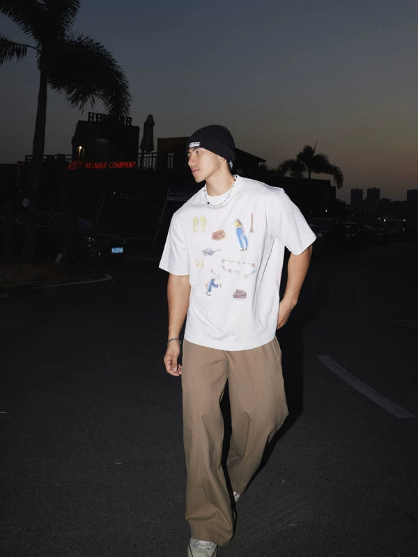 Retro Graphic Casual Short-Sleeve T-Shirt 5