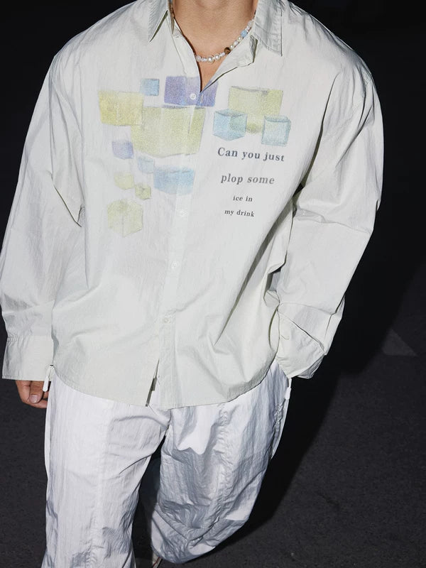 Retro Graphic Print Loose-Fit Shirt 3