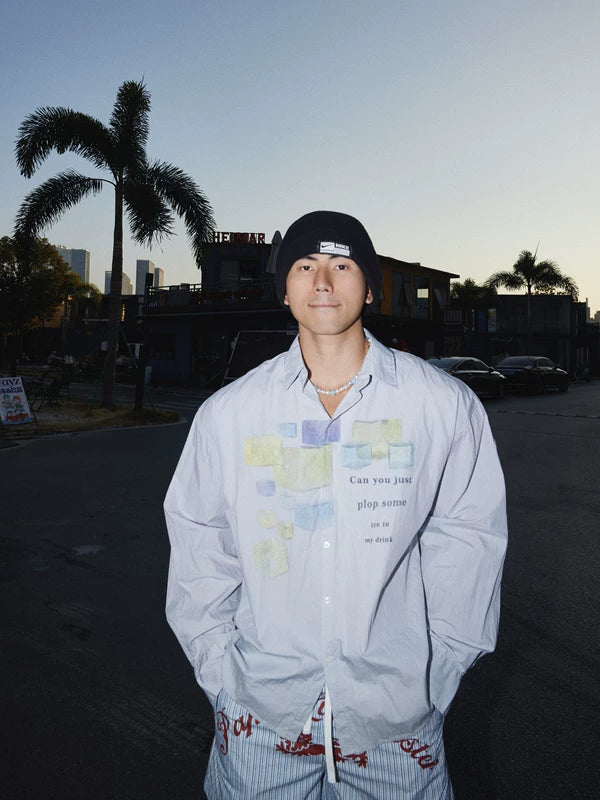 Retro Graphic Print Loose-Fit Shirt 4