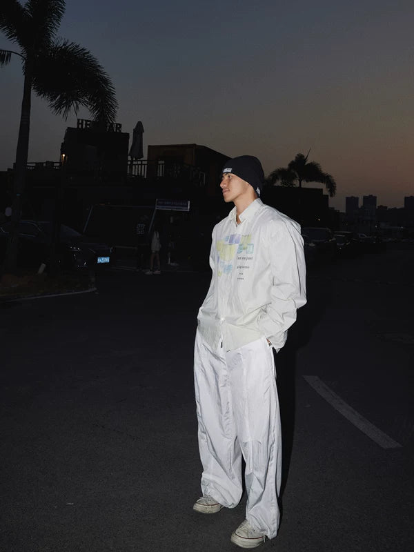 Retro Graphic Print Loose-Fit Shirt 5