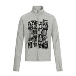 6191487703905,6191487703906,6191487703907,6191487703908, Retro Graphic Stand Collar Zip Pullover