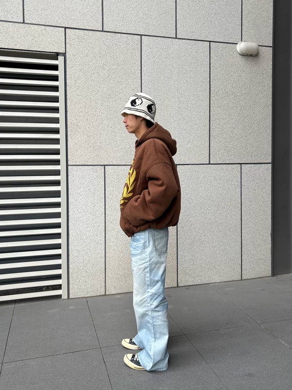 Retro Zip-Up Graphic Hooded Sweatshirt 3