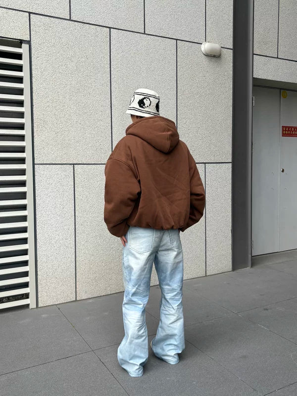 Retro Zip-Up Graphic Hooded Sweatshirt 4