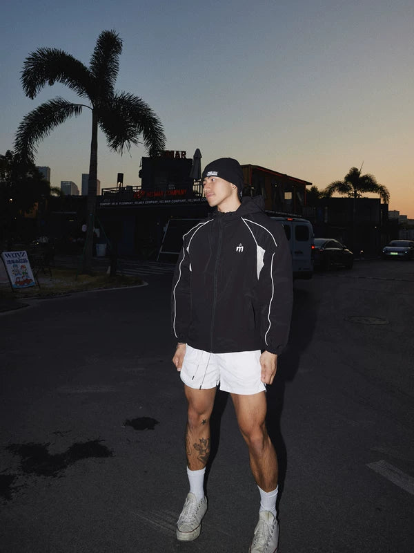 Retro Hooded Casual Jacket with Topstitching 2