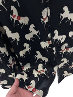 Retro Horse Print Long Sleeve Shirt 5