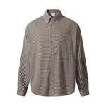 6026932372466,6026932372467,6026932372468,6026932372469, Retro Houndstooth Loose Long-Sleeve Shirt