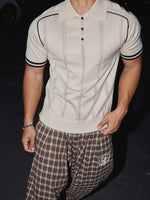 Retro Knit Polo Short Sleeve Sweater 3