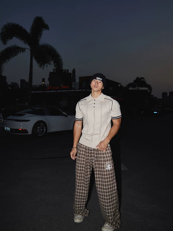 Retro Knit Polo Short Sleeve Sweater 5