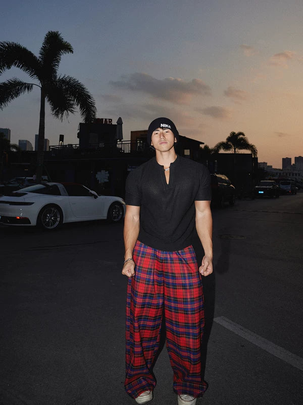 Retro Knit V-Neck Short-Sleeve Sweater 2