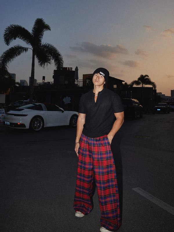 Retro Knit V-Neck Short-Sleeve Sweater 5