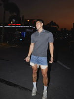 Retro Knitted Polo Collar Sweater Shirt 2