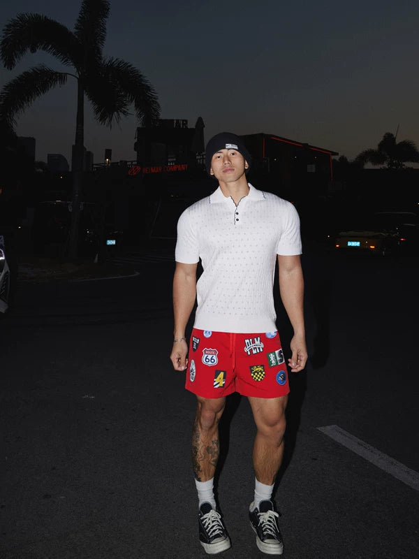 Retro Knitted Polo Collar Sweater Shirt 5