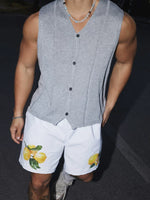 Retro Knitted V-Neck Button Cardigan Vest 3