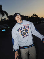 Retro Letter Baseball Collar Sweatshirt 5