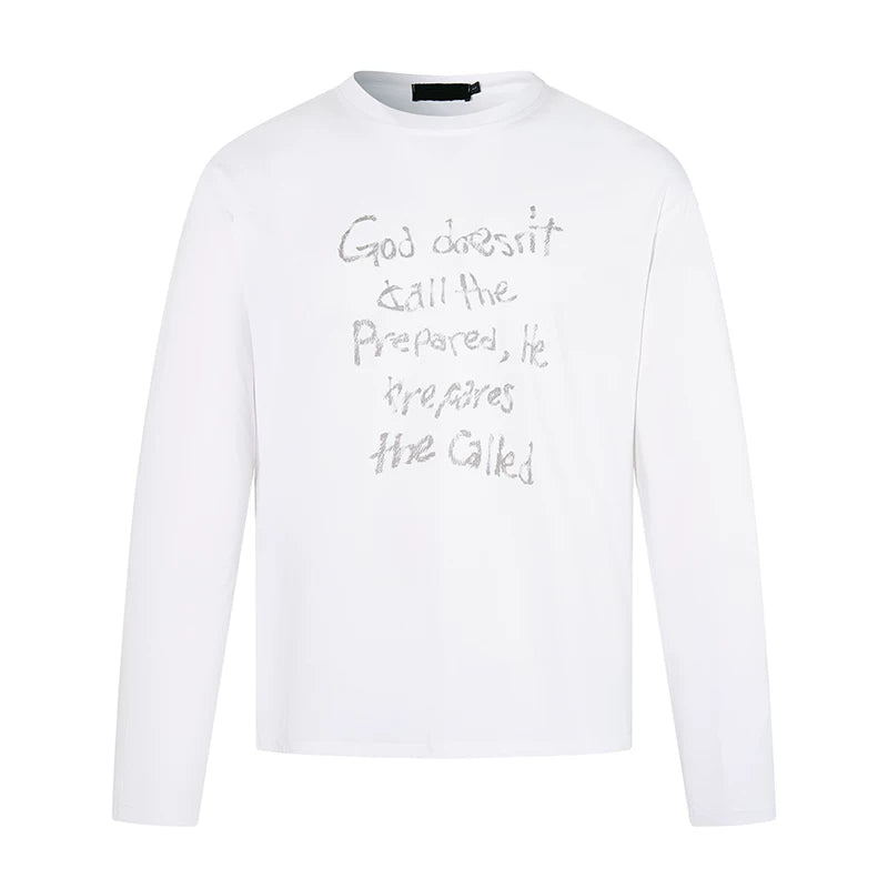 Retro Letter Print Long Sleeve T-Shirt 5