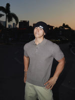 Retro Minimalist Knit Polo Shirt 4