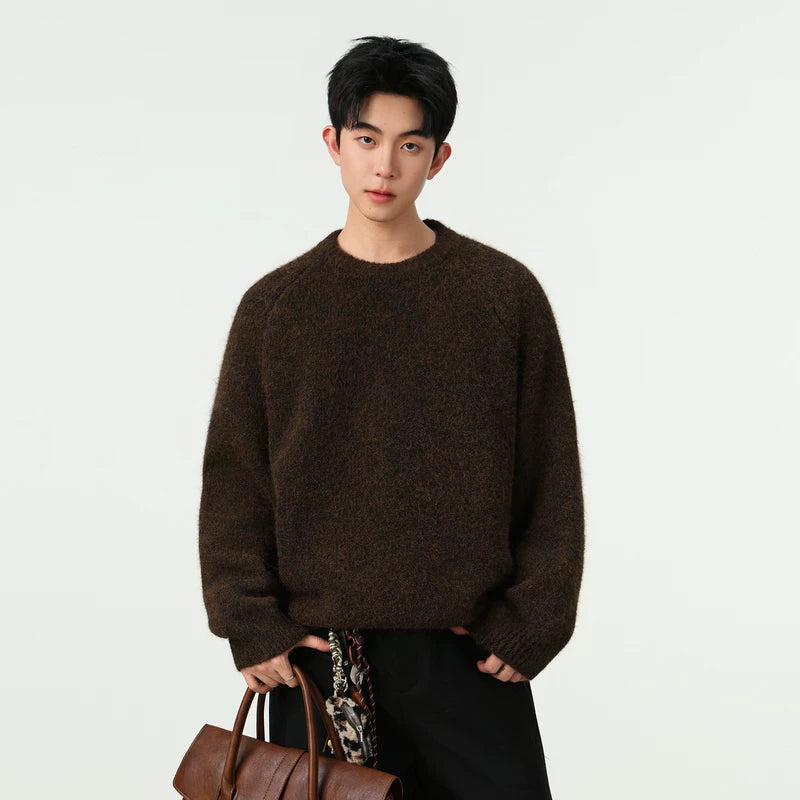 1627207:6588790,5980988248465,1627207:6588790,5980988248464,1627207:6588790,5980988248463,1627207:6588790,5980988248462,5980988248465,5980988248464,5980988248463,5980988248462, Retro Mohair Crew Neck Knit Sweater